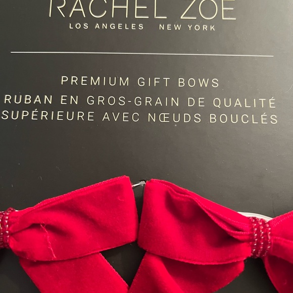 Rachel Zoe Red Velvet Bows- Set of 6- NWT - Picture 2 of 2